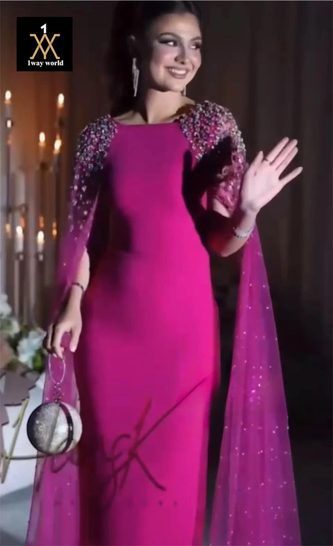 2025-09-13-68c5717248e92 فستان سهرة ملكي بشيفون منسدل على الأكمام - الصورة 4