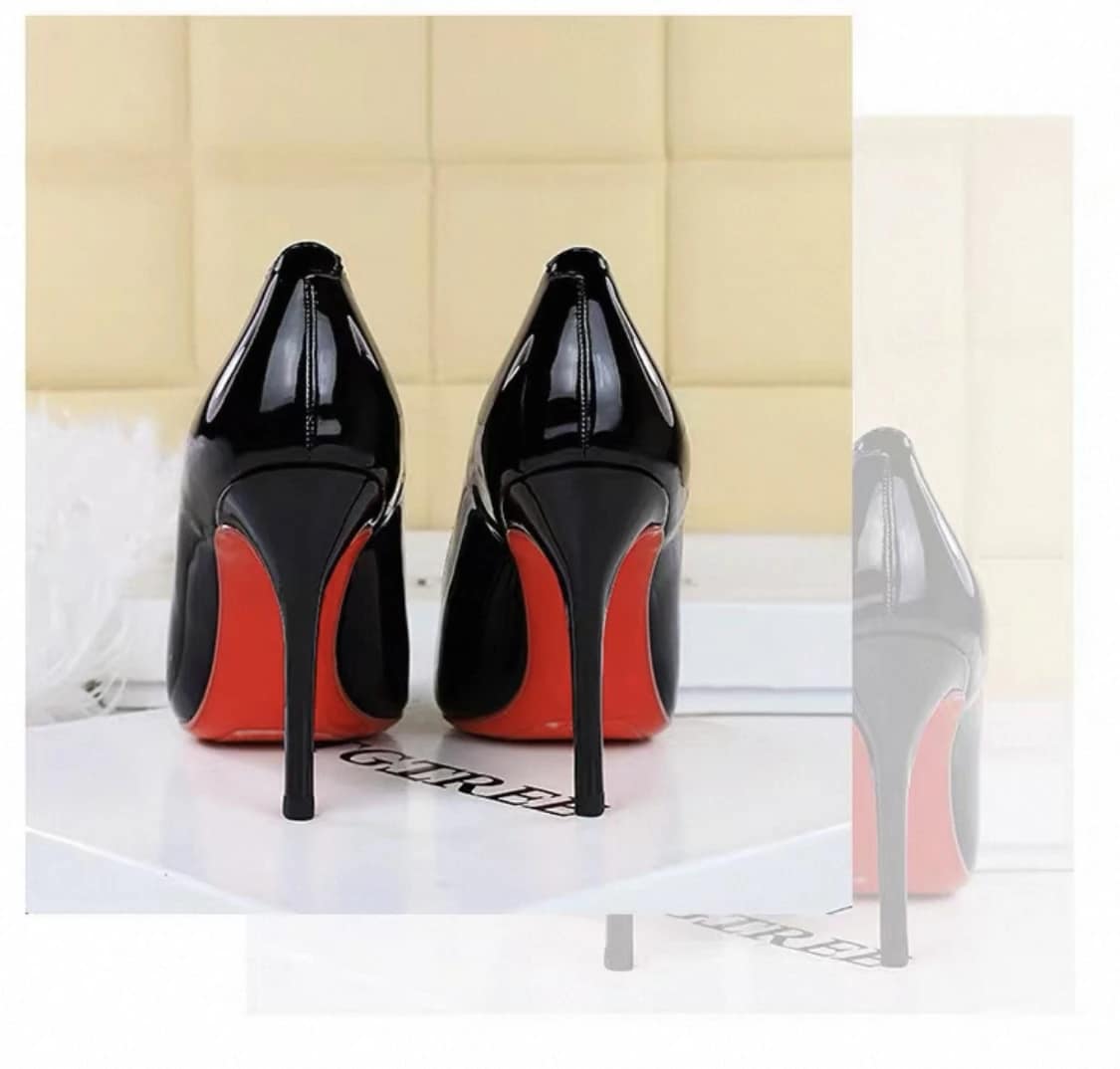 2025-10-22-68f8e0f8163d9 كعب نسائي كلاسيكي بلمعة فاخرة ونعل أحمر - الصورة 2