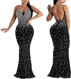 رانفير فساتين نسائية طويلة الاكمام لاعياد الميلاد، فستان مثير بتصميم ماسي مثير للحفلات والنوادي الليلية ...، اسود 21، XL