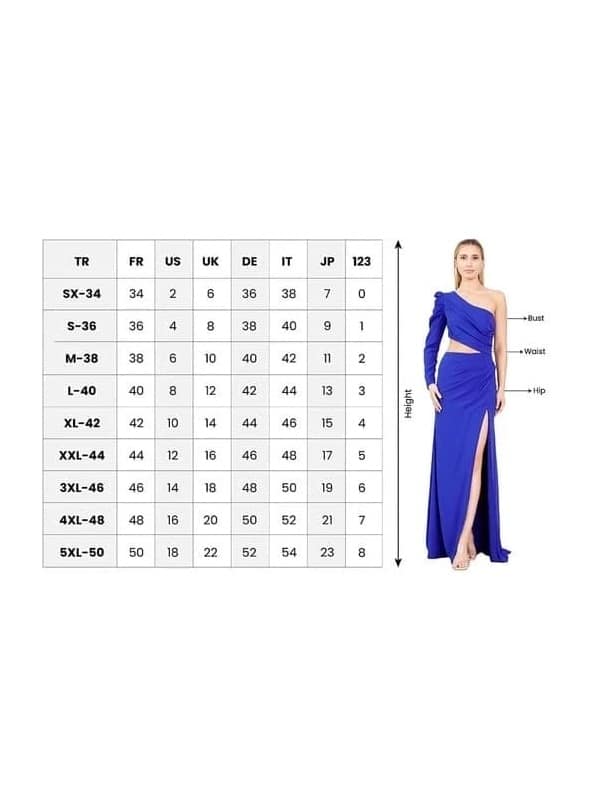 مقاسات فستان أسود فاخر بكريستالات لامعة ولمسة أنثوية جريئة - الصورة 2