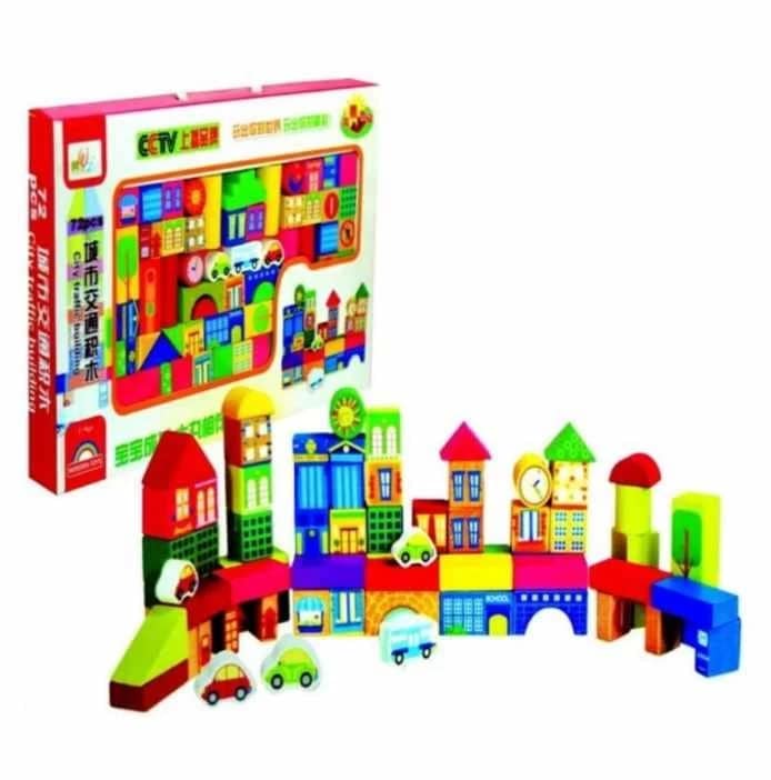 لعبه ابداعيه هندسيه من مكعبات الخشب لعبه ابداعيه هندسيه من مكعبات الخشب