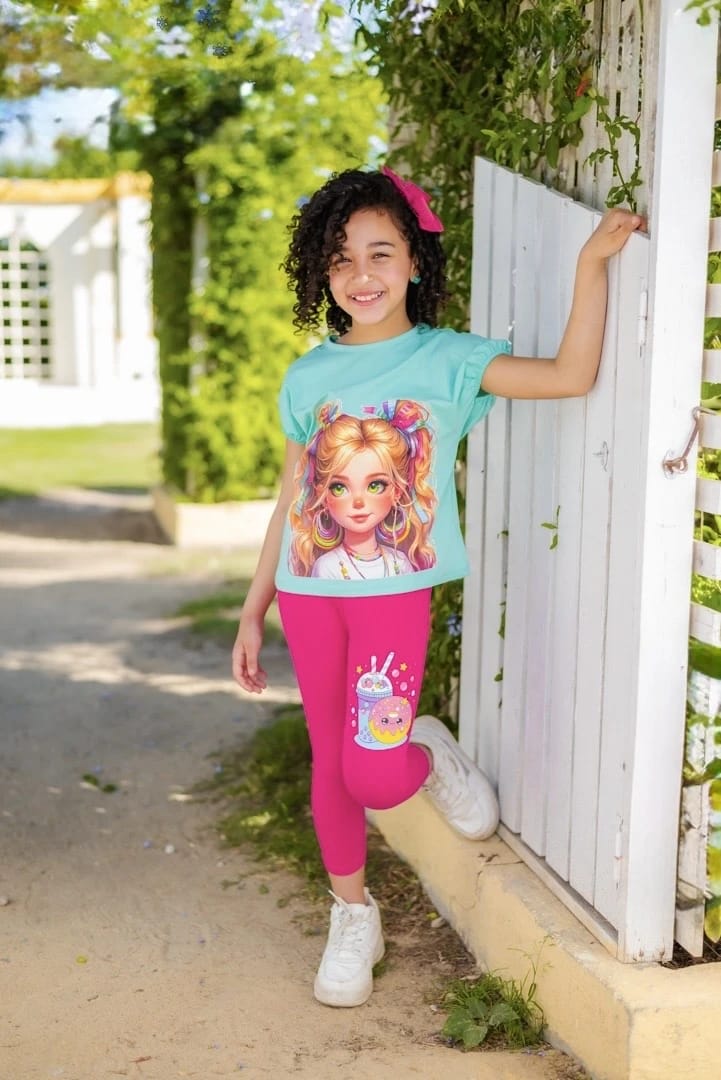 بيجاما بناتي بطبعة ديجيتال أنيقة – تصميم مريح وعصري بيجاما بناتي بطبعة ديجيتال أنيقة – تصميم مريح وعصري