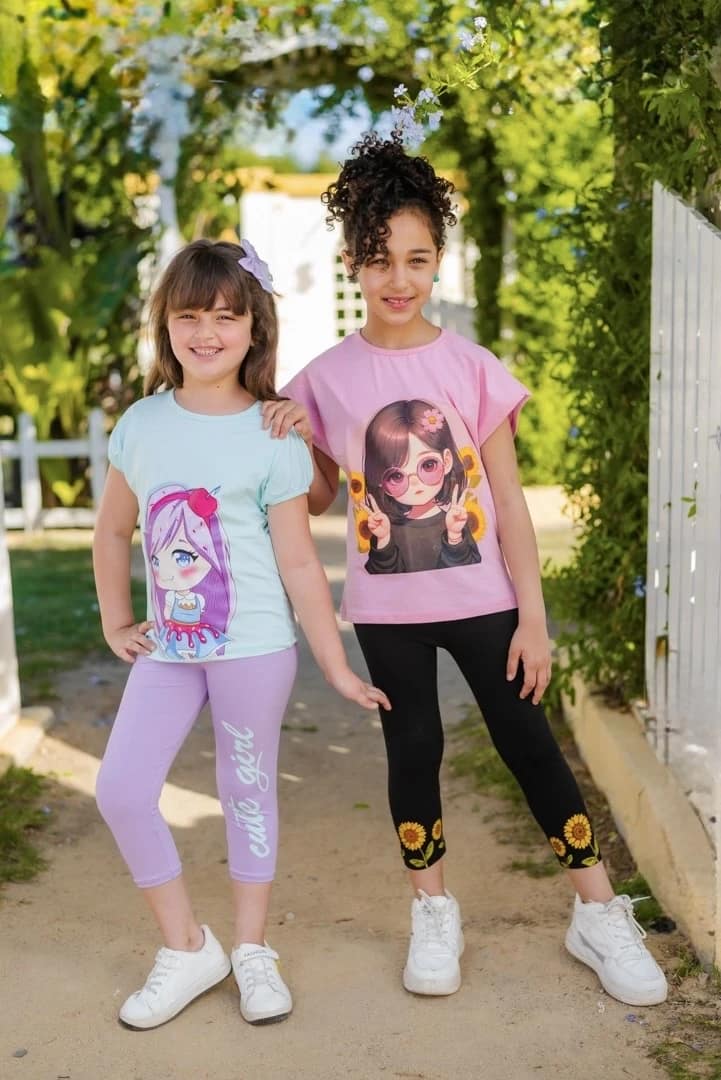 بيجاما بناتي بطبعة ديجيتال أنيقة – تصميم مريح وعصري بيجاما بناتي بطبعة ديجيتال أنيقة – تصميم مريح وعصري